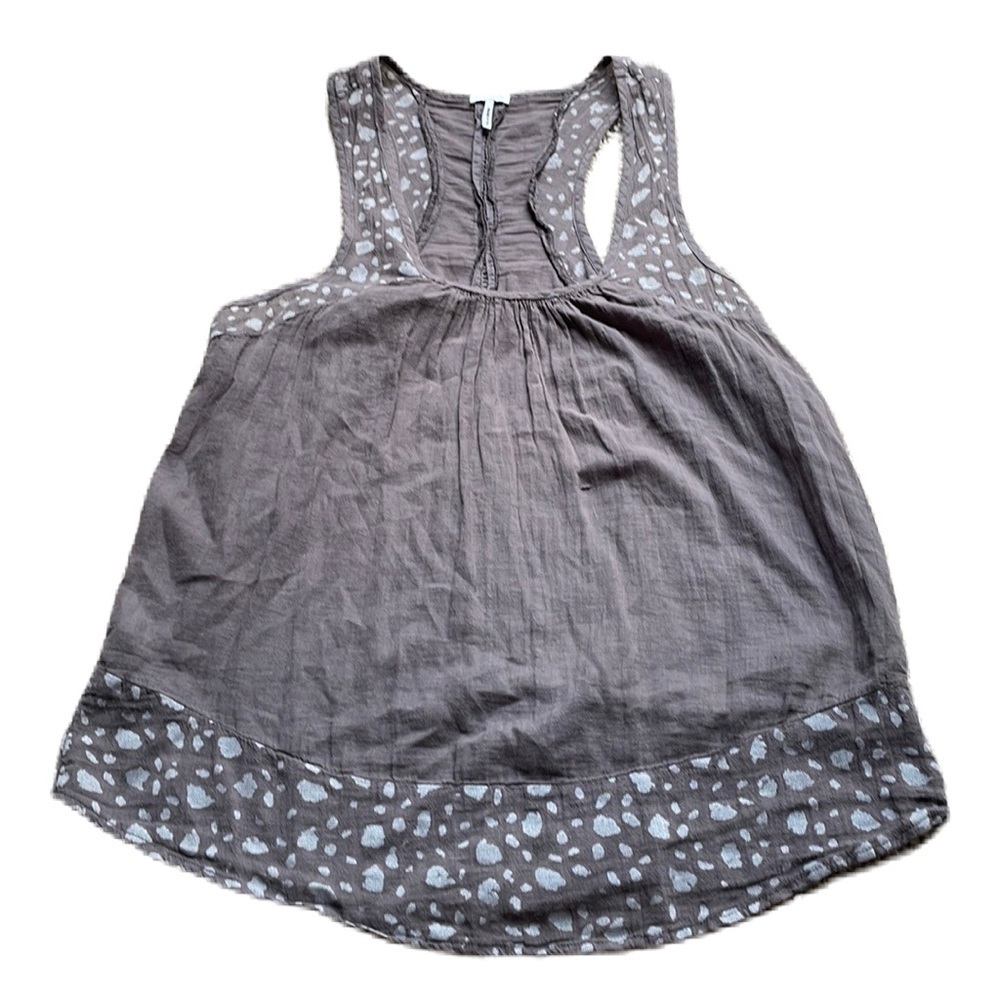 Splendid Gray T-strap Tank Size Small 100% Cotton Made In USA Summer Casual